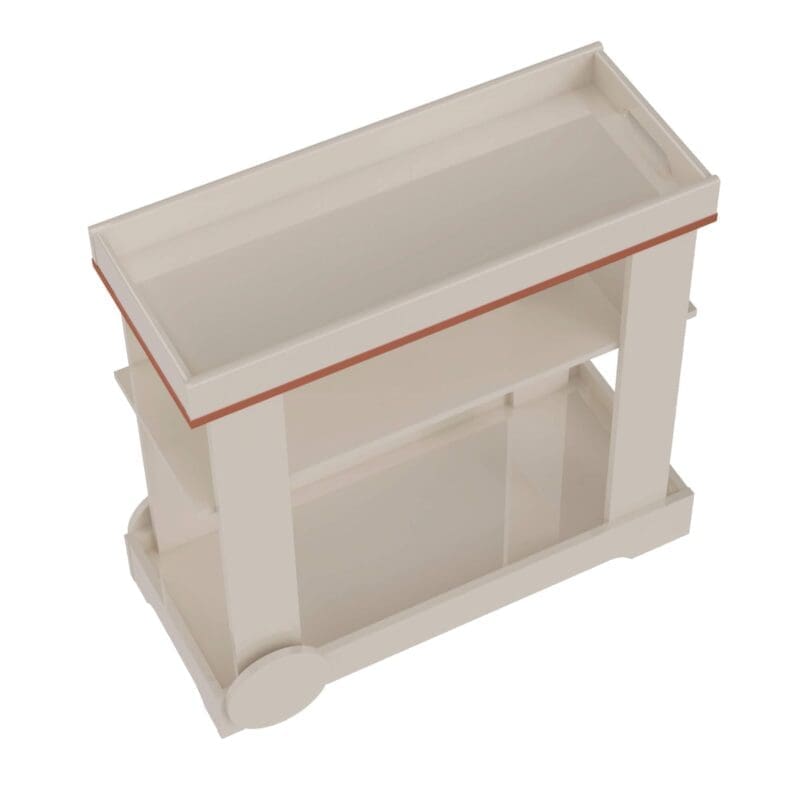 Carrinho Bar Rose Off White 4 Carrinho Bar Vênus com Rodízios - 0.80m - Off White