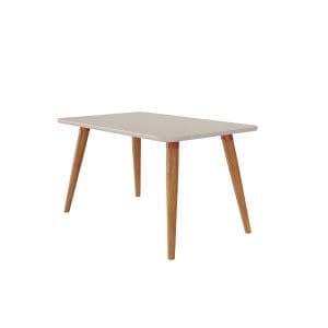 Mesa de Jantar 130x80 Adeles – Off White/Madeira Tauari