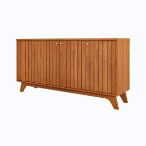 Buffet Rubi 152 cm – Cinamomo – 2 Portas Ripadas com Pés Inclinados