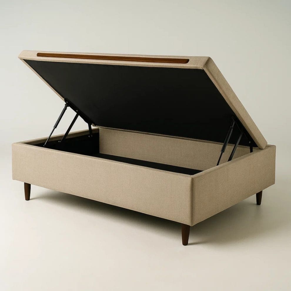 1 2 Box Baú Solteiro Itália 88x188 – Bege