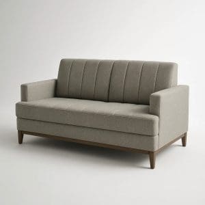 Sofá de 2 Lugares Roma 136cm - Cheneli Linho Cinza