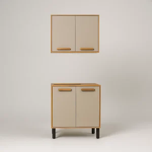 Conjunto de Cozinha 2 Peças Júpiter 80 cm – Cinamomo/Off White