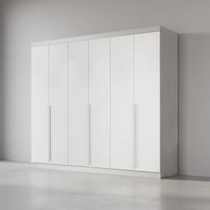 Guarda-Roupa Casal Alvorada – 6 Portas – 6 Gavetas – 100% MDF – Branco – 2,70 m