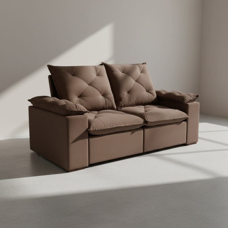 generated image 1760537256585 Sofá Retrátil e Reclinável Grécia – 2,00 m – Espuma D26 - Marrom