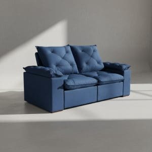 Sofá Retrátil e Reclinável Grécia – 2,00 m – Espuma D26 - Azul