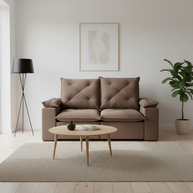 generated image 1762261639908 Sofá Retrátil e Reclinável Grécia - 2.00m - Espuma D26 - Marrom