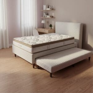 Bibox com Auxiliar com Colchão Pró-Ortopédic D33 com Pillow Top - Solteirão